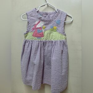Sweet Gingham Kids Dress with Heart Details